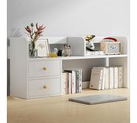 Générique Huche De Bureau Blanche, Organisateur D'éTagèRe De Bureau, Clapier De Rangement De Comptoir avec Porte D'Armoire for Dortoir, Cuisine, Salon