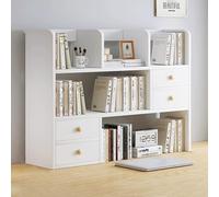 Générique Huche De Bureau Blanche, Organisateur D'éTagèRe De Bureau, Clapier De Rangement De Comptoir avec Porte D'Armoire for Dortoir, Cuisine, Salon