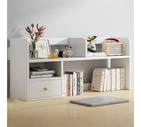 Générique Huche De Bureau Blanche, Organisateur D'éTagèRe De Bureau, Clapier De Rangement De Comptoir avec Porte D'Armoire for Dortoir, Cuisine, Salon