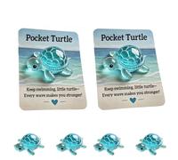Générique Hug Card Resin Animal, Animal Pocket Hug Gifts, Cute Turtle Encouragement, Cute Emotional Support Turtle Elephant Penguin Frog Bear Encouragement Gift for Anxiety Stress Relief (2pcs-c)