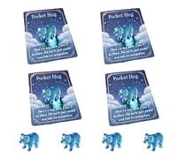 Générique Hug Card Resin Animal, Animal Pocket Hug Gifts, Cute Turtle Encouragement, Cute Emotional Support Turtle Elephant Penguin Frog Bear Encouragement Gift for Anxiety Stress Relief (4pcs-4)