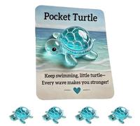 Générique Hug Card Resin Animal, Animal Pocket Hug Gifts, Cute Turtle Encouragement, Cute Emotional Support Turtle Elephant Penguin Frog Bear Encouragement Gift for Anxiety Stress Relief (C)