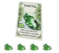 Générique Hug Card Resin Animal, Animal Pocket Hug Gifts, Cute Turtle Encouragement, Cute Emotional Support Turtle Elephant Penguin Frog Bear Encouragement Gift for Anxiety Stress Relief (E)