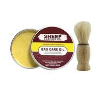 Générique Huile pour Cuir - 100g Nettoyant Ciré avec Brosse,Nourrisseur pour Cuir des Vestes - pour Adoucir, Régénérer et Restaurer Sacs, Chaussures, Canapé et Meubles Décolorés et