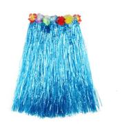 Générique Hula Grass Jupe Hawaiian Leis Dance Dress Set avec Fleur, Jupe Élastique Couleur Paille Dorée pour Hawaiian Aloha Beach Summer Party Supplies Déguisement