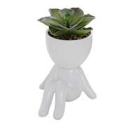 Générique Human-Shaped Ceramic Flower Pot | Desktop Planter | Modern Cute Vase for Home, Office, Bedroom, Living Room, Study Room Decor
