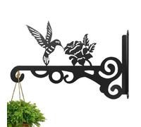 Générique Hummingbird Plant Hanger | Iron, 10in X 5.9in, Rustproof | Wall Mount Metal Hook For Hanging Plants, Bird Feeder, Wind Chime, Lantern | Decorative Outdoor Garden