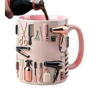 Générique Humor Mug, Pink Coffee Cup, Comfortable Grip with Gloss Coating, 330ML Premium Ceramic Drink Cup, Compact Salon Style Printed Design, Camping Accessories for Travel and Tea Use