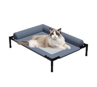 Générique Hundebett Erhöht, Atmungsaktives Erhöhtes Hundebett Mit Kühlfunktion, Hundezubehör Für Schlafen, Spielen, Ausruhen Im Garten, Zuhause, Wohnzimmer, Schlafzimmer, Auto, Büro Und Draußen