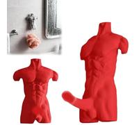 Générique Hung Hook Fun Muscular Man Wall Hook, 3D Muscle Man Coat Hanger for Bathroom Bedroom, Wall Mounted Muscle Men Hooks for Towels Coats and Bags, Unique Humorous Home Decor