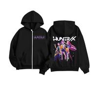 Générique Huntrix Sweat à capuche pour enfants avec fermeture éclair Sweatshirt Sportif Décontracté Veste Cartoon Kpop Hunters Rumi/Mira/Zoey Sweat à capuche pour garçons et filles(A01,150)