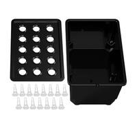 Générique Hydroponic Kit System, 15 Pods Plant Growth System 32x22x18cm Indoor ABS Construction with LED Light Support, Herb Growing, Indoor Planting, Schools, Home Gardening, Gifting