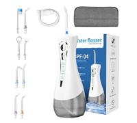 Générique Hydropulseur jet Dentaire Portable Rechargeable, Modes DIY, Réservoir Amovible 320ml, Buse Rotative 360° kit detartrage dentaire, Pression Réglable 20-130 PSI pour Soins Dentaires à Domicile