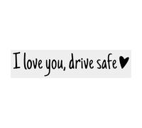 Générique I Love You Drive Safe Miroir Autocollant, 2PCS Je Aime Conduis Prudemment Autocollants, Imperméables Rétroviseur Voiture Autocollants avec Cœur, Rétroviseur Voiture Vitre Autocollant