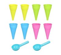 Générique Ice Cream Cone Mold - 10 Piece Sand Toy, Outdoor Play with Easy Handling, Beach Set, Kids Activity, Toy Kit for Creative Making During Birthday Parties Preschool Or Summer Play