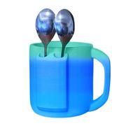 Générique Ice Cream Cups, Smiling Face Container, 5.91x4.72x5.51 Inches 3D Printed Dessert Bowl, Reusable -Spoon Set, Durable Food-Grade Material, Ideal for Picnic Treats, Home Parties, Summer Travel