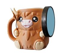Générique Ice Cream Pint, Cow Dessert, 6.3x3.94in Decorative Ice Creams Stand, Antifreeze Handle Design, Fun Functional for Home, Travel, Party, Picnic, School, Temperature Control, Desserts