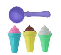 Générique Ice Cream Sand Toys - 7PCS Set Colorful Creative Beach | Sand Molds Fun Dessert Shape Tools Kids Outdoor Play Kit for Beach, Sandbox, Garden, Summer Or Family Activities