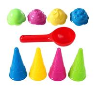 Générique Ice Cream Sand Toys, Beach Sand Mold Sets, 4,29 inches Cone Shape Play Kit with Spoon Tool, Durable Sandbox Toy, Outdoor Activity Set with Fun Style, Kids Accessory for Park and Beach Play