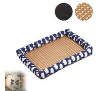 Générique Ice Rattan Cooling Bed for Cats, Pet Ice Pad Mat Pet Cooling Mat, Summer Cooling Pet Mat Ice Pad Sleeping Mats, Cool Pad Cushion Cat Puppy Blanket Pet Self Cooling Pad (E,30 * 40cm)