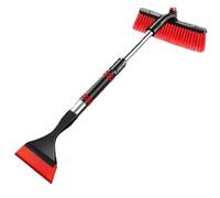 Générique Ice Scraper Tool - Snow Brush for Car Windshield Cleaning | Aluminum Alloy ABS PP with Adjustable Length Handle, Double Head Function, for Truck, Driver, Winter Frost, Vehicle Detailing