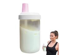 Générique Iced Coffee Cup - 500ml Transparent Straw With Lids | Reusable Leakproof Drinking | Unbreakable Mug Water Drinkware | Portable Tea Tumbler For Juice Milk Drinks School Travel Outdoor