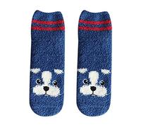 Générique Idée Cadeau Chaussettes Femmes filles avec de Kawai Motifs Chaussettes Fantaisie Antidérapantes Socquette Chaude En Polaire Multicolore Douces et Confortables Cadeau Anniversaire Fete Maman