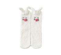 Générique Idée Cadeau Chaussettes Femmes filles avec de Kawai Motifs Chaussettes Fantaisie Antidérapantes Socquette Chaude En Polaire Multicolore Douces et Confortables Cadeau Anniversaire Fete Maman