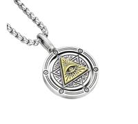 Générique Œil d’Horus, Collier Œil de Dieu, pendentif rotatif de l’œil maléfique, amulette égyptienne bizarre et rétro pour hommes