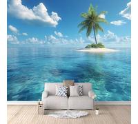Générique îles Papier Peint Panoramique Palmiers De L'île De La Plage Papier Peint intissé 300 x 210 cm Intissé Photo Mural Moderne Poster Salon Chambre Mur de fond Décoration de Maison