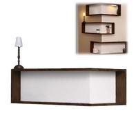 Générique Illuminated Light Corner Shelf, Smart Corner Shelves with Lamp for Figurines and Collectibles, Wall-Mounted Free-Hole Ornaments Storage Display Rack for Bedroom Living Room Office