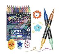 Générique Illustrators - 12 Piece Headed Acrylic Set for Poster Design Rock Decorating, Quick Dry Fluorescent Ink with Smooth Flow, Drawing Tools for + Journaling Cardmaking Poster Board