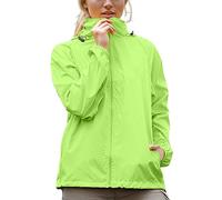 Générique Imperméable Coupe Vent Femme Veste De Pluie Avec Capuche LéGèRe SéChage Rapide Couleur Unie Veste Sport Femme Avec Fermeture éClair Fine Respirant D'ExtéRieur Pour Les Voyages Et Le