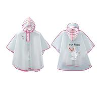 Générique Imperméable Enfant Tendance Motif Lapin Poncho Transpirant avec Capuche résistant à l'eau pour Filles et garçons (5-6 Years)