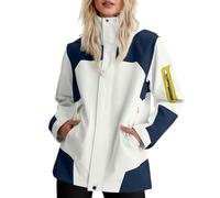 Générique Impermeable Femme À Capuche Running Mi Saison Coupe Vent Femme Velo Patchwork Sport Poncho Pluie Pliable Couleurs Unies Trench Coat Escalade Décontracté Saison Pluies 2#beige XXL 2025