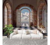 Générique Imperméable,Inodore intérieure Papier Peint 250x175 cm Architecture EuropéEnne De Luxe Amovible Fresque Murale décorer Papier Peint Photo Brun Pour Meuble Salon Salle Bain Chambre Armoire