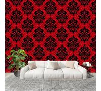 Générique Imperméable,Inodore intérieure Papier Peint 400x280 cm Imprimé RéTro EuropéEn Amovible Fresque Murale décorer Papier Peint Photo Rouge Pour Meuble Salon Salle Bain Chambre Armoire