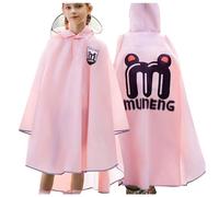 Générique Imperméable pour Enfants Sac À Dos Caché Vêtements De Pluie D'Équitation Dessin Animé Imprimé Longue Moyenne Poncho D'École pour Enfants (10-12 Years)
