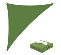 Générique Imperméable Toile D'Ombrage Triangle, Voile D'ombrage Protection UV Résistant À La Déchirure, 2x2x2m 3x3x3m Toile Solaire Voile pour Jardin, Terrasse, Balcon, Extérieur(Green,5x5x5m)