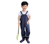 Générique Imperméable Transparent Combinaison Filles Salopette Enfants Boue Enfant en Bas âge garçons Barboteuse et pour Fille Plus(Le Noir,1-3 Years)