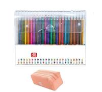 Générique Implementarch Pens, Gettoreach Pens, Gettoreach Glitter Gel Pen Set, For Coloring, Writing, Book Markers, Crafts and Taking Note Drawing Doodling (48 Colors,No pen refill set)