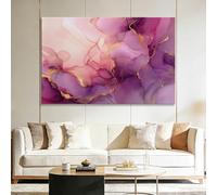 Générique Impression sur Toile avec Cadre texture abstraite rose violette 120x80cm Tableau Décoration Murale, Image Art Mural pour Salon Chambre Salle de Bain Maison, Tableau Décoratif
