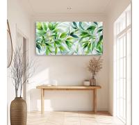 Générique Impression sur Toile Plantes Feuilles Lianes Tableau Peinture Affiche Decoration, Murale Lodge Image sur Toile Grande Decoration Murale Salon Chambre Couloir Sans Cadre 100 x 75 cm