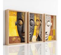 Générique Impression sur Toile Tableaux Decoratifs Muraux Déco Culture Primitive 42 x 59.4 cm Decoration Murale Peinture, Style Exotique Art Masque Portrait Visage Artéfact, Pour Chambre Maison