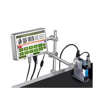 Générique Imprimante à Jet d'encre Automatique en Ligne, écran Tactile de 7 Pouces, codeur de Date Haute résolution, Codes à Barres, Codes de lot, Machine de Codage et de marquage en continu(12.7mm)
