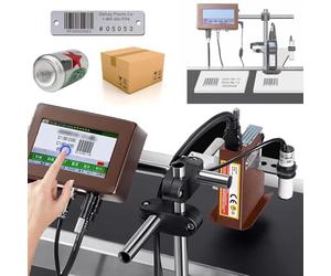 Générique Imprimante À Jet d'encre Industrielle, Prise en Charge Multilingue, Codeur À Jet d'encre Automatique, pour Impression De Texte, Date De Fabrication/d'expiration(12.7mm)