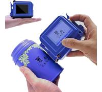 Générique Imprimante Jet d'encre Portable, Hauteur d'impression 12.7mm, Codeuse a Jet d'encre + Cartouche d'encre a Séchage Rapide 42Ml, pour Date, Heure, Code-Barres, QR Code, Bleue