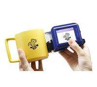 Générique Imprimante Jet d'encre Portable, Machine de Codage Jet d'encre Bleue 12,7mm + Cartouche d'encre a Séchage Rapide (Noire), pour Date, Heure, Code-Barres et QR Code