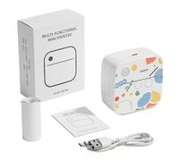Générique Imprimante Thermique sans Fil À Commande Vocale, Imprimante D'autocollants AI, Mini-imprimantes Photo pour Téléphone, pour Notes D'étude, Photos, Bricolage (certifiée par CE)