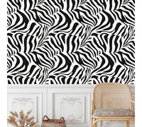 Générique Imprimé Zèbre Papier Peint Avec Support Adhésif, Simple Mat Auto-adhésif Papier Peint, étanche à l'eau Autocollant Amovible Pour Maison Salon Chambre Cusine 45 X 2000 CM